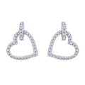 Aretes Corazón de Cristales