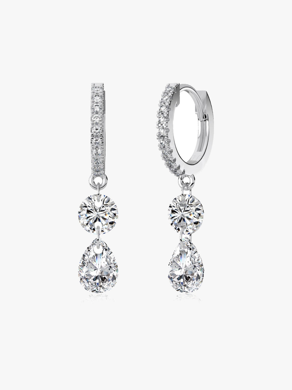 Aretes Colgantes Gota de Cristal
