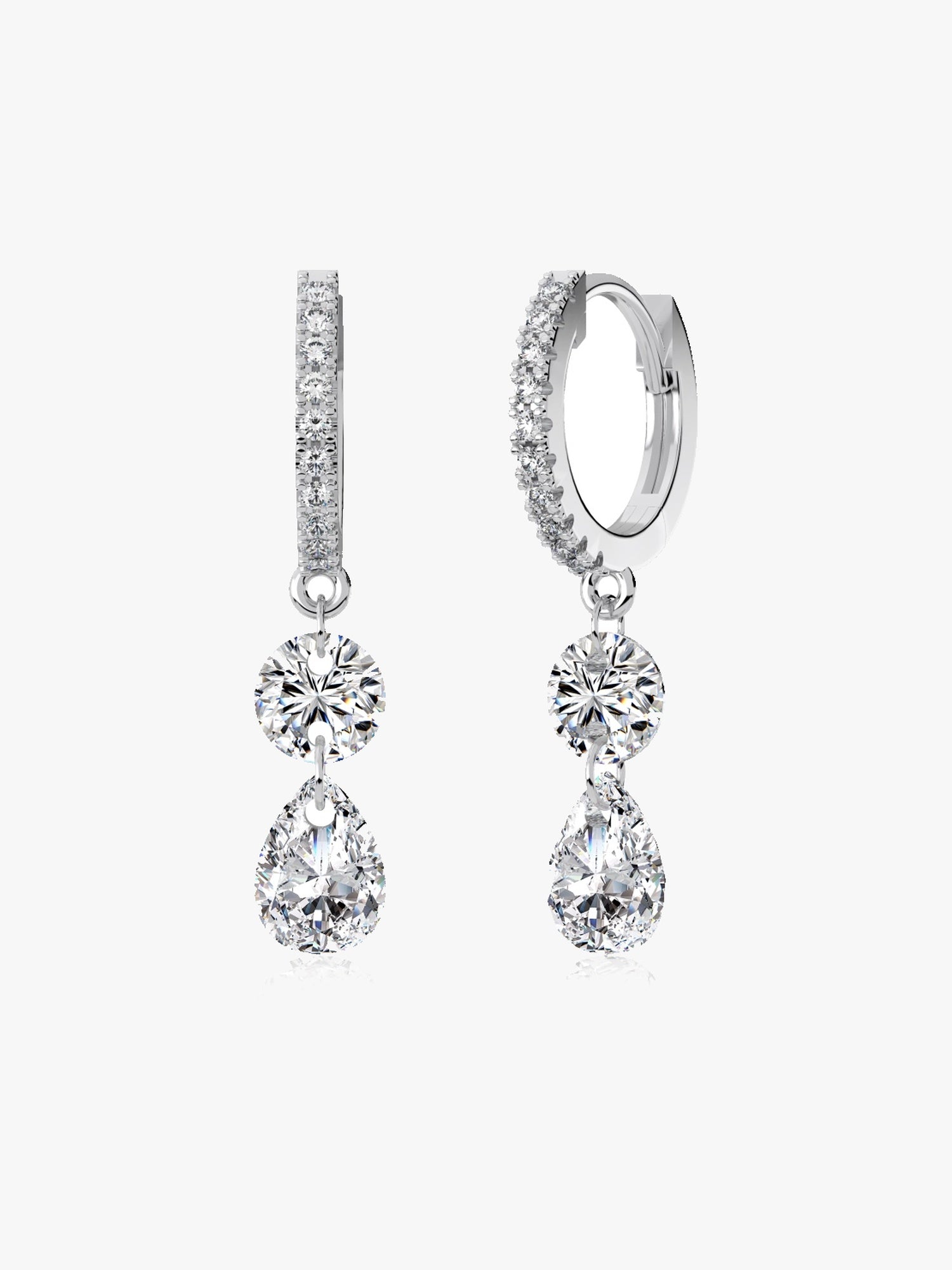 Aretes Colgantes Gota de Cristal