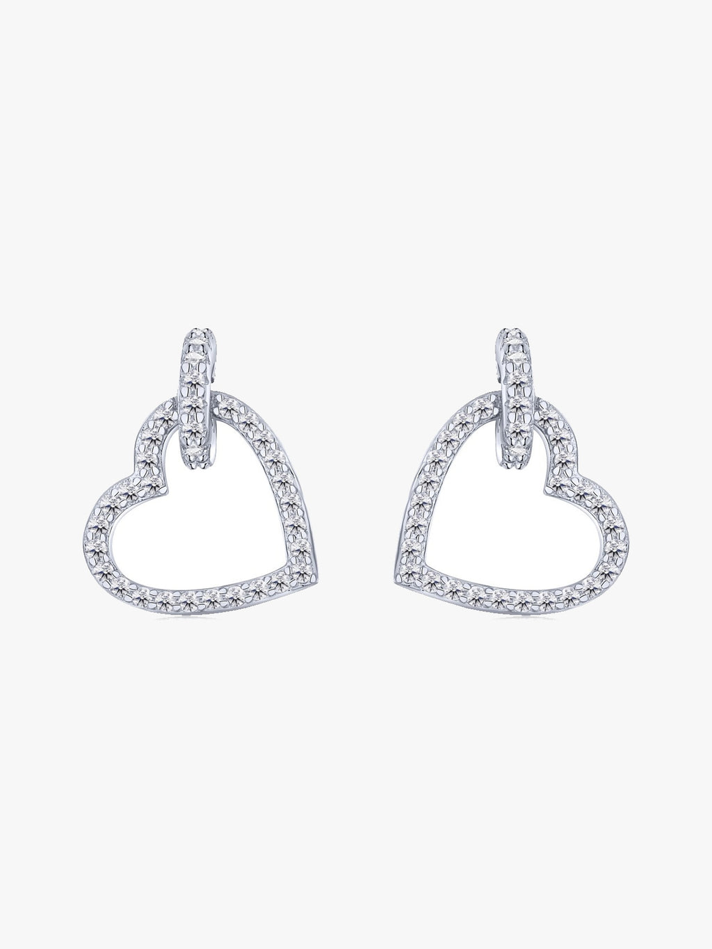 Aretes Corazón de Cristales