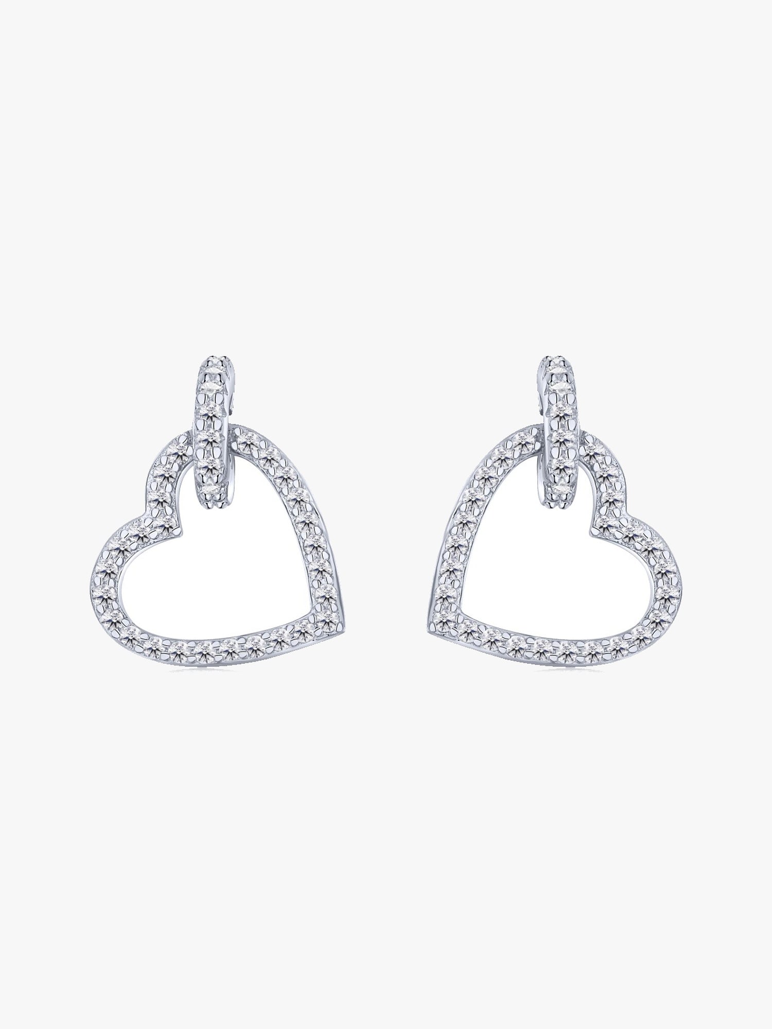 Aretes Corazón de Cristales