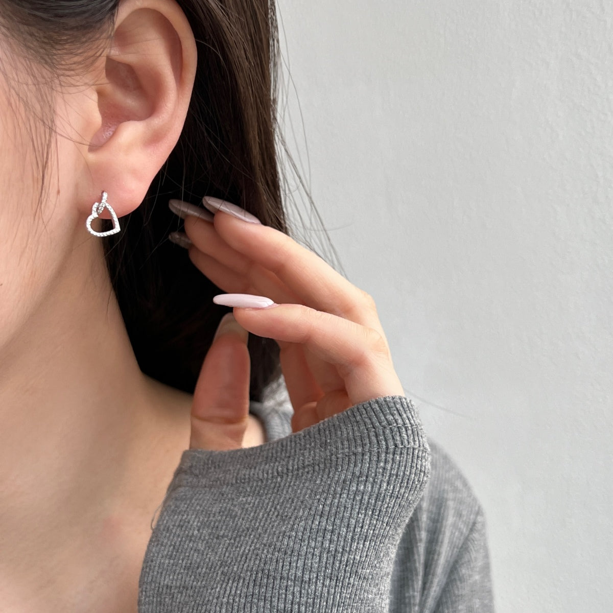 Aretes Corazón de Cristales