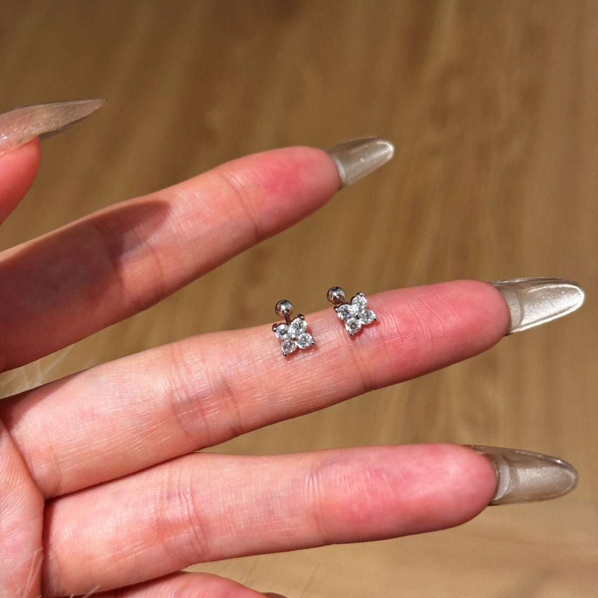 Aretes Flor de Cristales