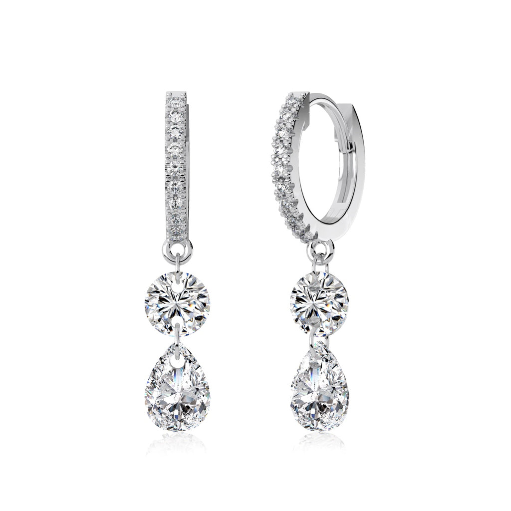 Aretes Colgantes Gota de Cristal
