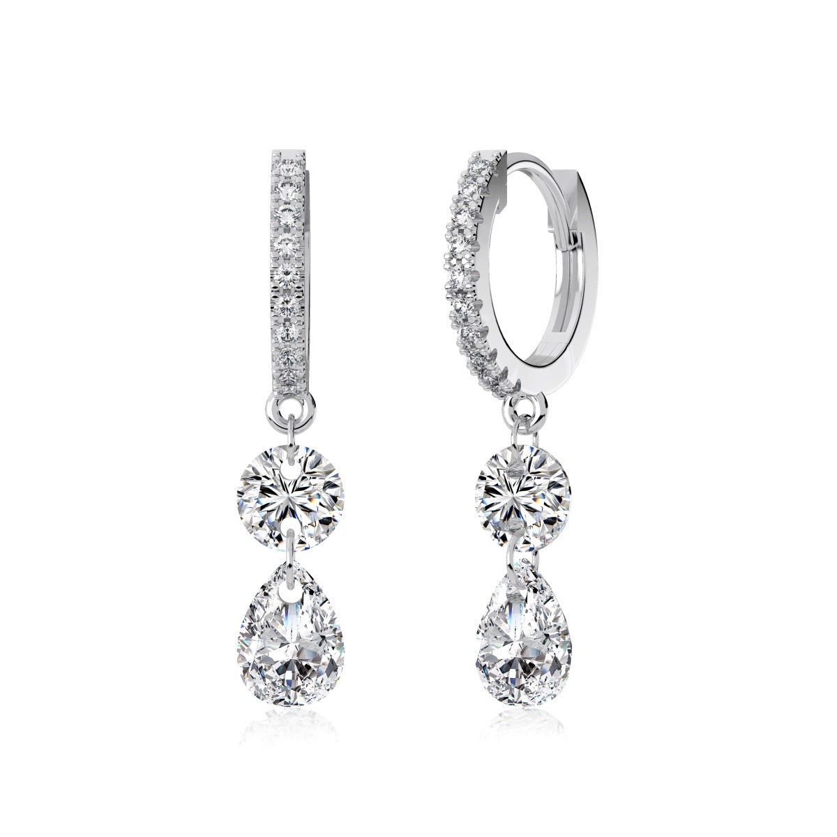 Aretes Colgantes Gota de Cristal
