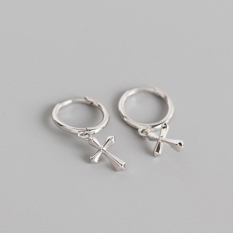 Aretes Argolla con Cruz